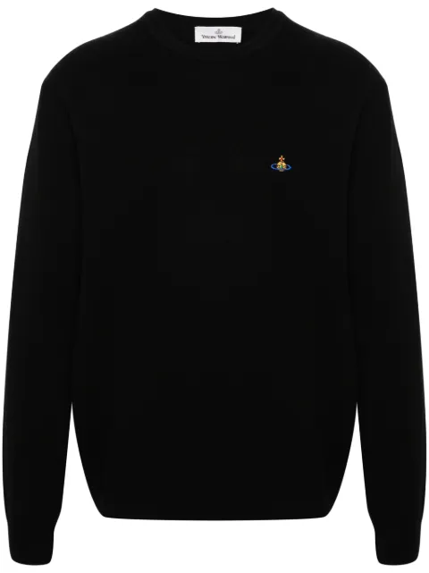 Vivienne Westwood Orb-embroidery knit jumper Black 27010012Y0018