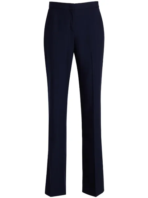 Another Tomorrow slim-cut tailored trousers Blue A123PT001WV