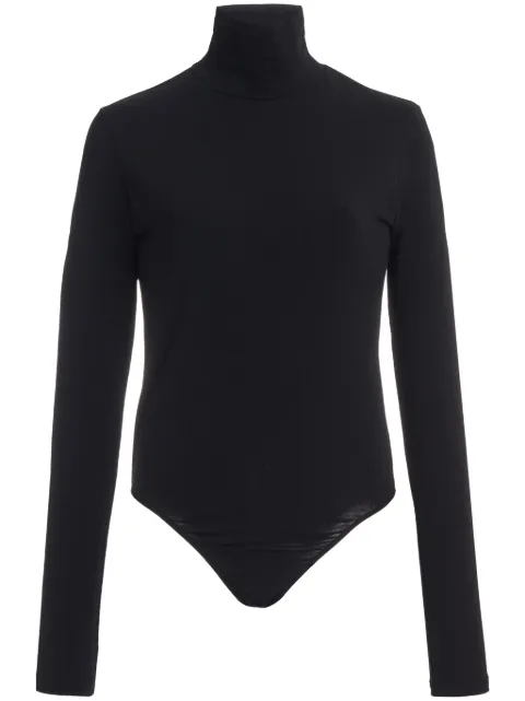 Another Tomorrow roll-neck long-sleeve bodysuit Black A020CT001TC