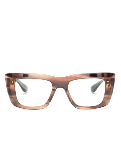 Dita Eyewear Mahine square-frame glasses Brown DTX437A