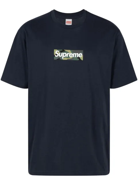Supreme box logo cotton T-shirt Blue SU100190