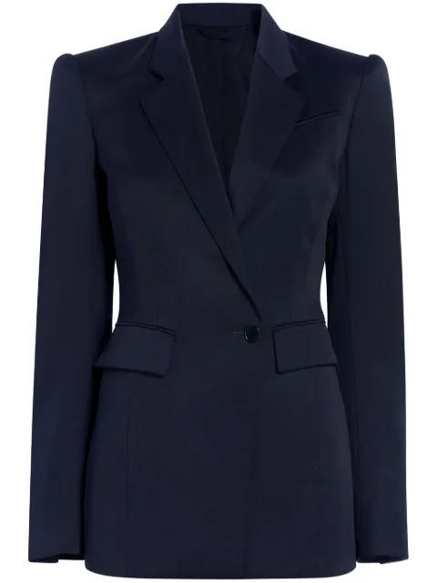 Another Tomorrow double-breasted merino wool blazer Blue A321JK008WV