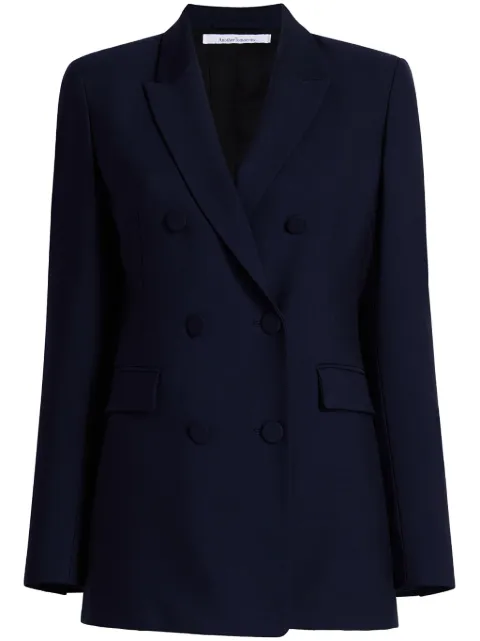 Another Tomorrow double-breasted merino wool blazer Blue A019JK002WV