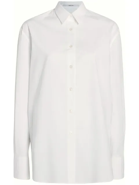 Another Tomorrow organic cotton shirt White A019BL004CO