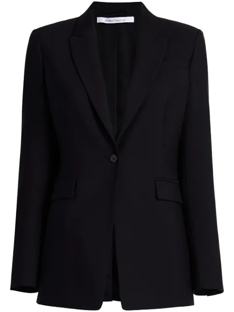 Another Tomorrow single-breasted merino wool blazer Black A019JK001WV