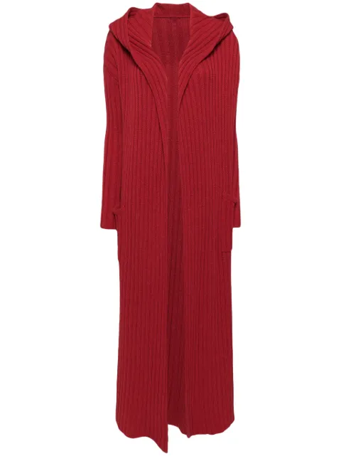 Teddy Cashmere rib-knit cashmere cardigan Red AMALFI