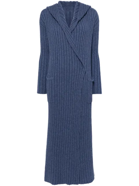 Teddy Cashmere chunky-knit cashmere cardigan Blue AMALFI