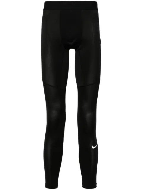 Nike Fitness logo-waistband compression tights Black FB7952