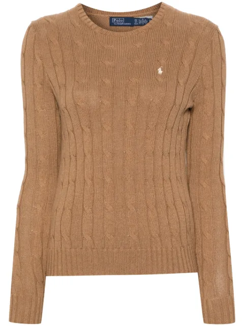 Polo Ralph Lauren Polo-Pony-motif cotton jumper Brown 211943903002