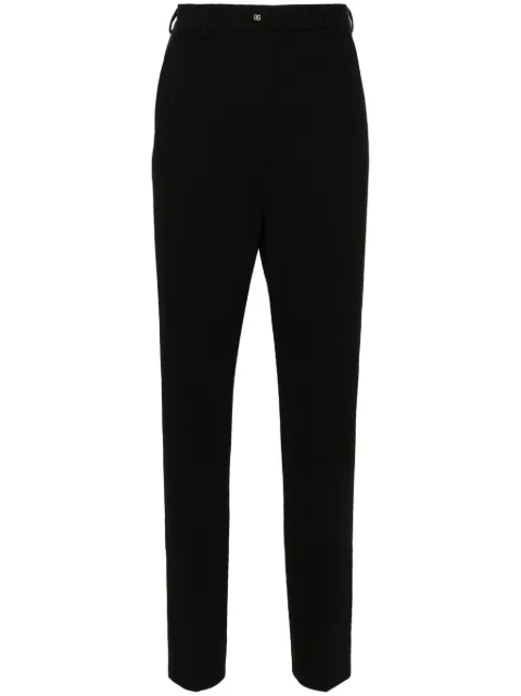 Dolce & Gabbana Milano ribbed cigarette trousers Black FTAM2TFUGN7