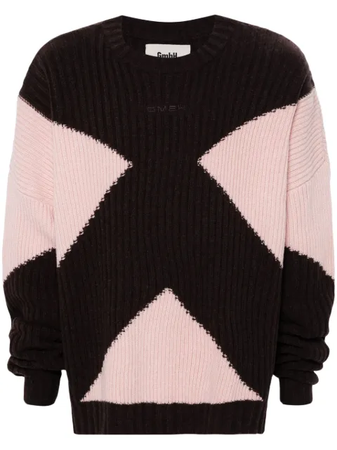GmbH geometric-pattern knitted jumper Brown RAHILAW23