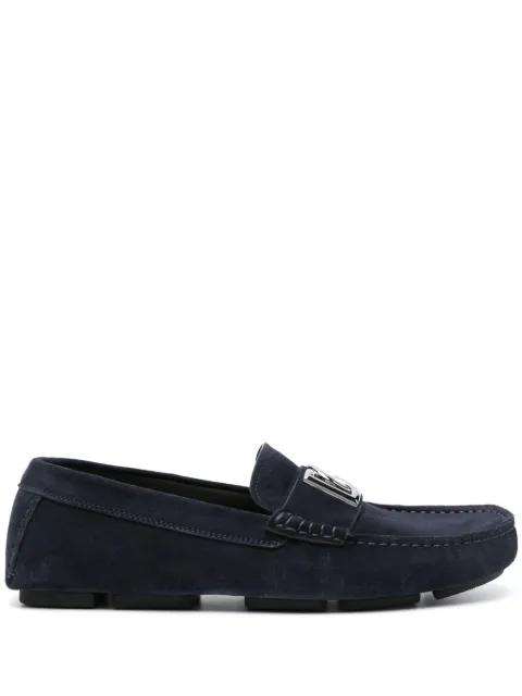 Dolce & Gabbana logo-lettering loafers Blue A50598AT441