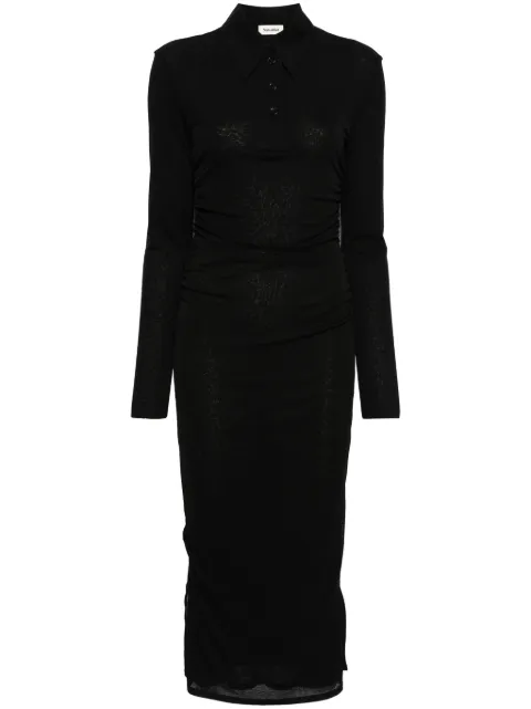 Nanushka Verity ruched maxi dress Black NW24CRDR00399