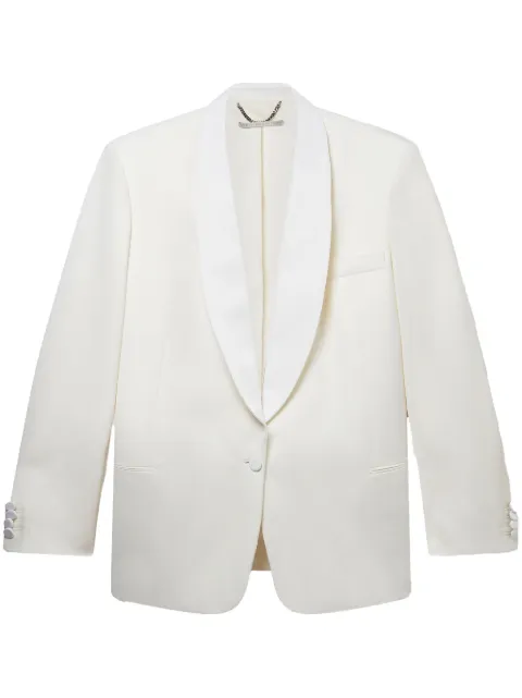 Stella McCartney shawl-collar wool blazer White 6501103DU655