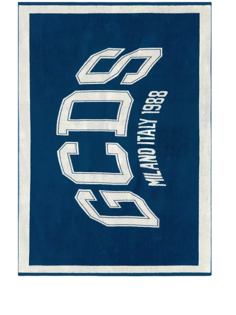 GCDS logo-print cotton beach towel Blue A1CU6700TC0