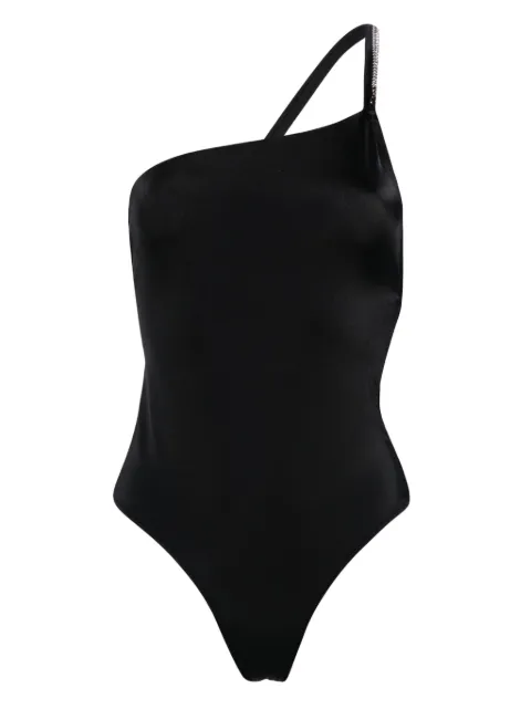 GCDS one-shoulder swimsuit Black A1CW3503TC0