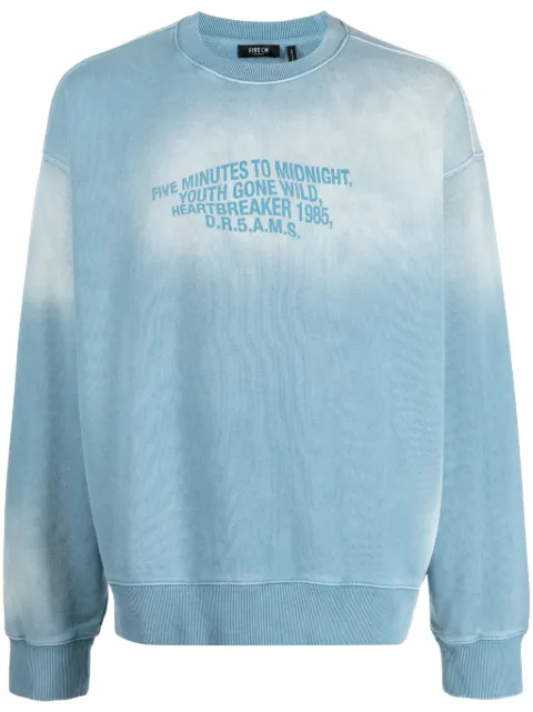 FIVE CM sun-fade crew-neck sweatshirt Blue 5CXSWV3118W3LBLX