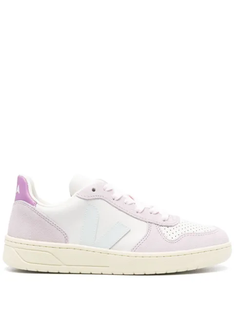 VEJA V-10 panelled leather sneakers White VX0203476