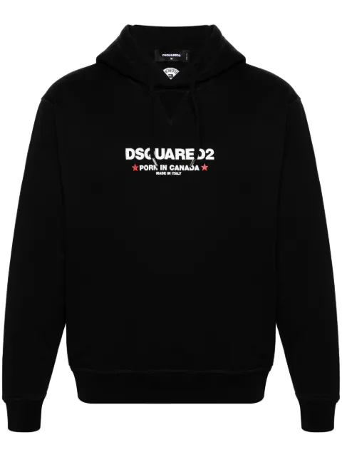 DSQUARED2 Cool Fit cotton hoodie Black S71GU0662S25551