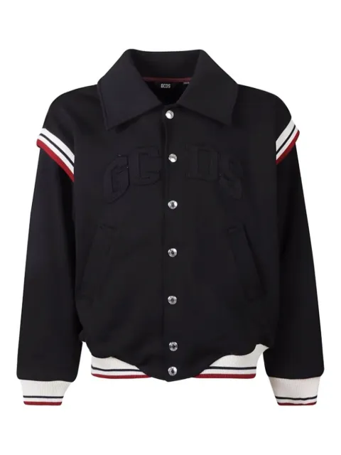 GCDS logo-patch bomber jacket Black A1OM0901JA4