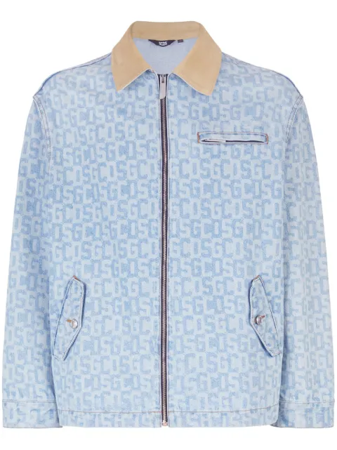 GCDS monogram-print denim jacket Blue A1OM0401DA2