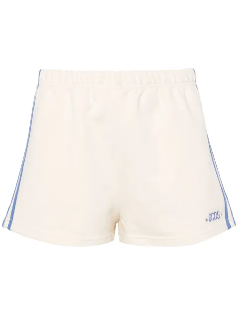 GCDS logo-embroidered jersey shorts Neutrals A1CW3102JC4