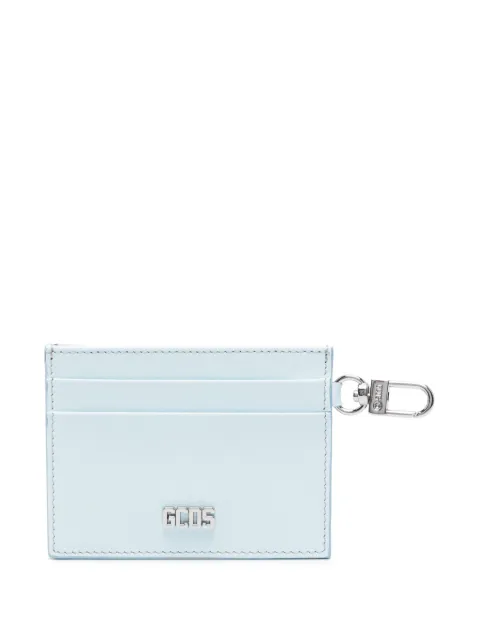 GCDS Comma leather card holder Blue A1OU5402AA7