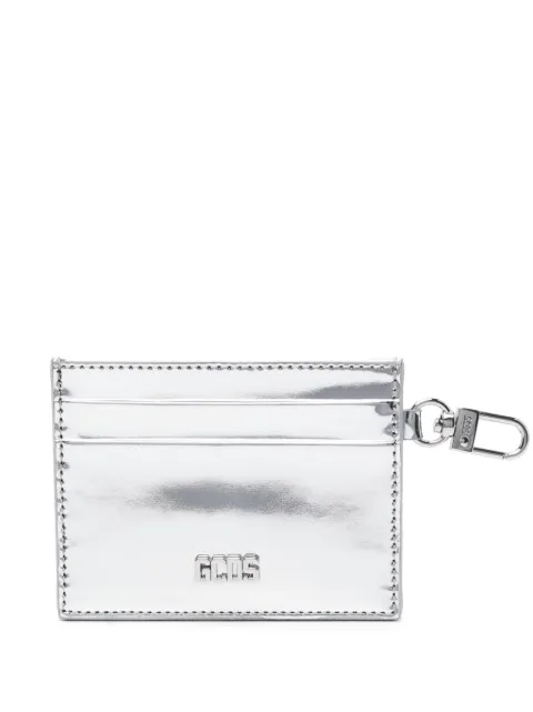 GCDS Comma Mirror leather card holder Silver A1OU5400AA0