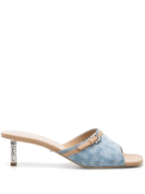 GCDS monogram-pattern leather sandals Blue A1CW4710DA2