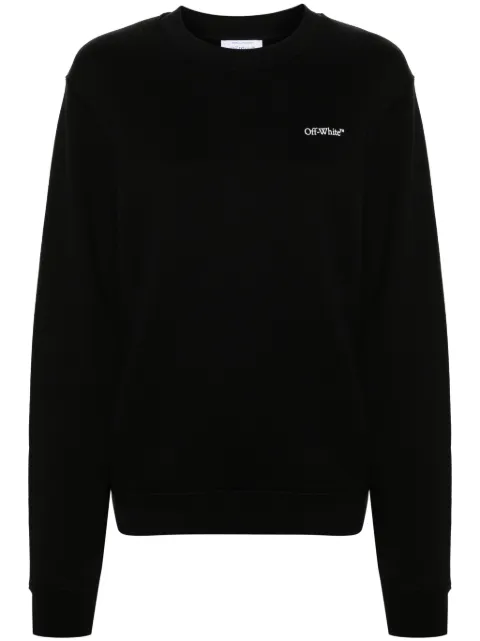 Off-White Arrows-print cotton sweatshirt Black OWBA055S24FLE0011084