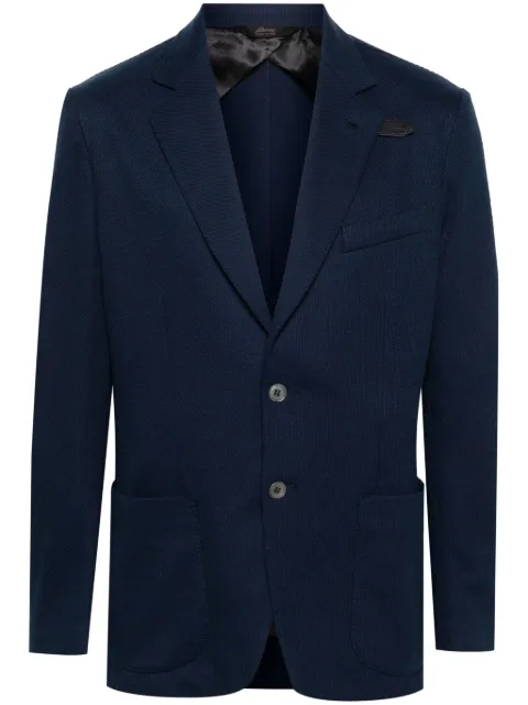 Brioni silk-blend knitted blazer Blue UJRQ0LPB610