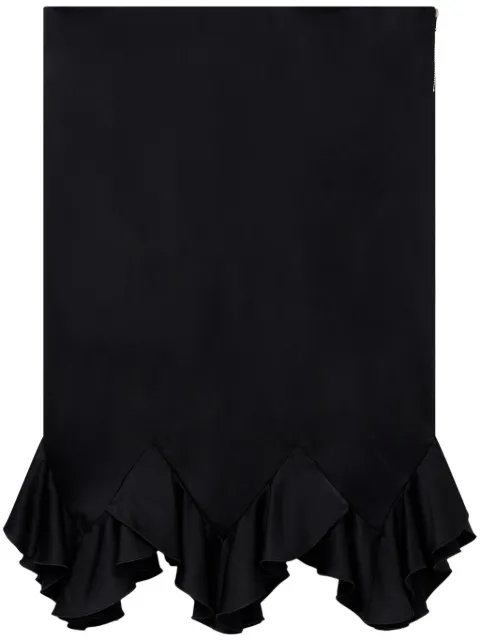 Stella McCartney ruffled satin midi skirt Black 6301003BU370