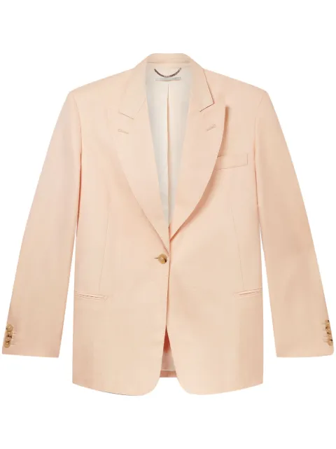 Stella McCartney single-breasted peak-lapels blazer Orange 6501093BU655
