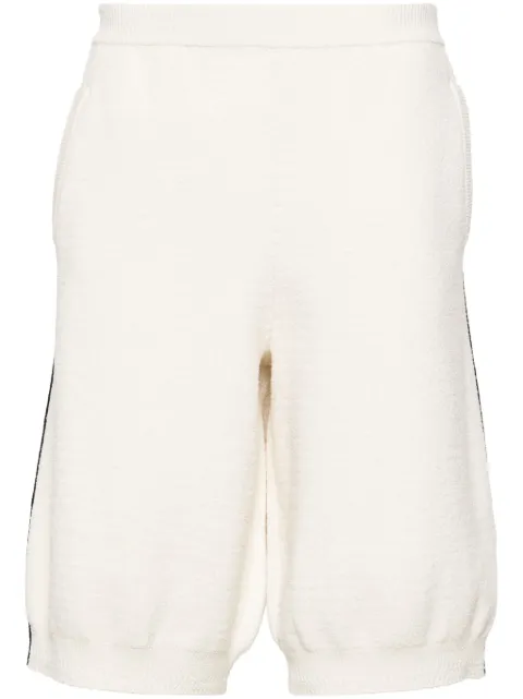 GCDS College bouclé-knit bermuda shorts Neutrals A1CM3100KC2