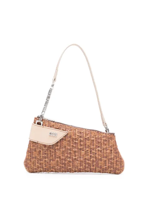 GCDS Comma Notte raffia shoulder bag Brown A1CW5209AA2