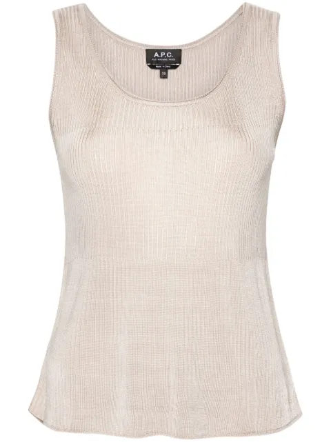 A.P.C. ribbed-knit top Neutrals F07034VIAKT