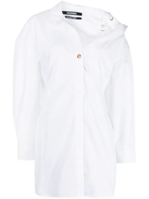 Jacquemus La Mini Robe Chemise shirt dress White 241DR0941520100