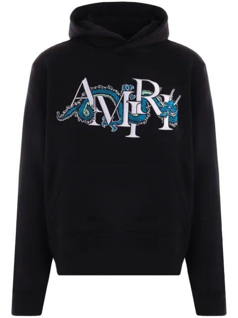 AMIRI logo-print cotton hoodie Black AMJYHD1004