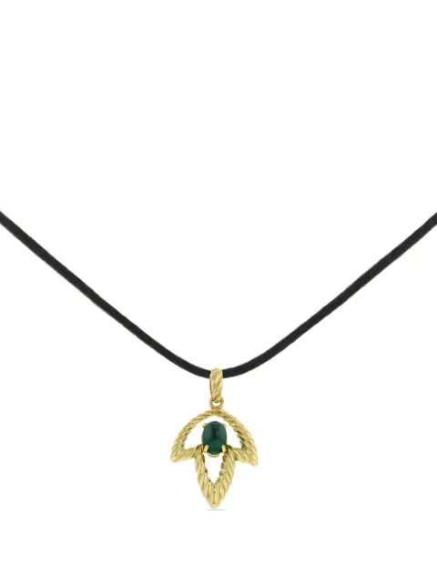 Chaumet 1970s 18kt yellow gold Malachite pendant charm Gold 404574