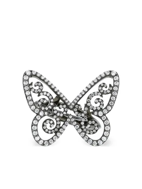 Messika 18kt black gold Arabesque diamond cocktail ring Black 404519