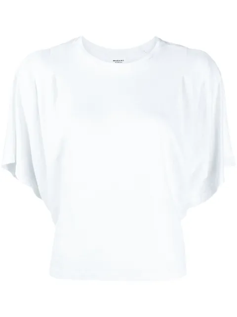 MARANT ÉTOILE Kyanza linen T-shirt White TS0048FBB1N17E