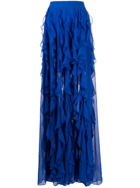 PatBO ruffled maxi skirt Blue SAL26703US