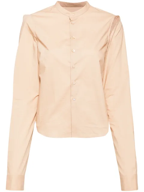 MM6 Maison Margiela cut-out cotton shirt Brown S62DT0025S47294