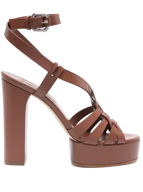 Casadei Betty 120mm leather sandals Brown 1L224X1201FLORE