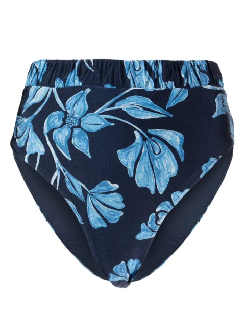 PatBO Nightflower floral-print bikini briefs Blue HOT26962US