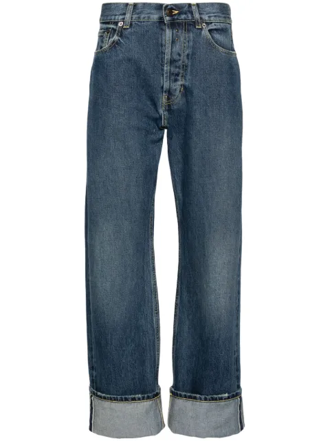 Alexander McQueen Turn-Up straight-leg jeans Blue 781770QYAAU