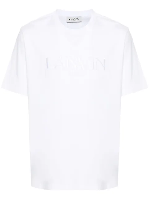 Lanvin logo-embroidered cotton T-shirt White RMTS0010J208P24