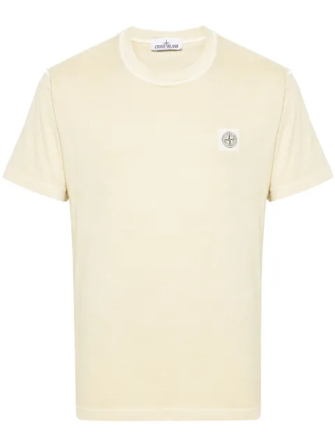Stone Island Compass-patch cotton T-shirt Neutrals 801523757