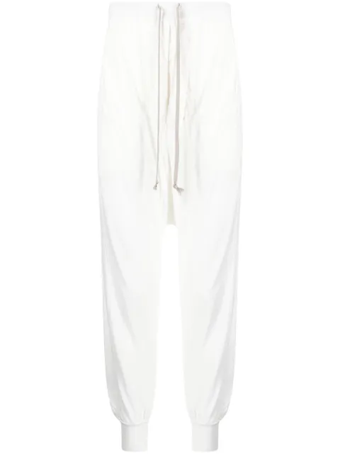 Rick Owens DRKSHDW Prisoner drop-crotch trousers White DU02C5395RN