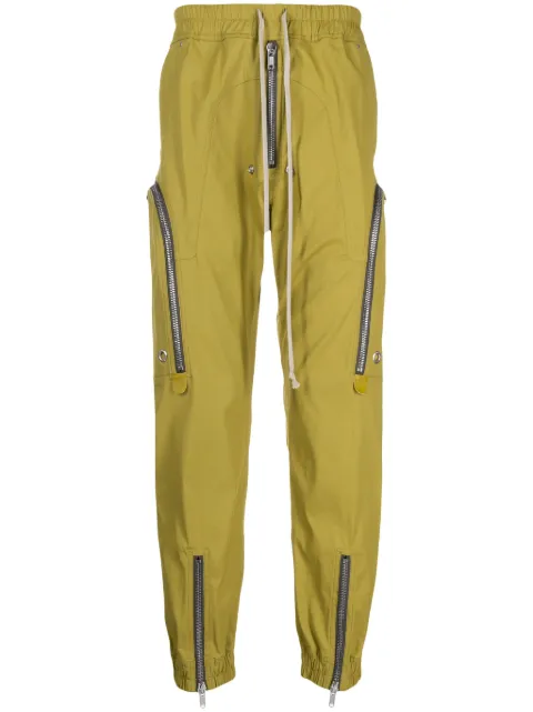Rick Owens drawstring drop-crotch trousers Green RU02C7377TE